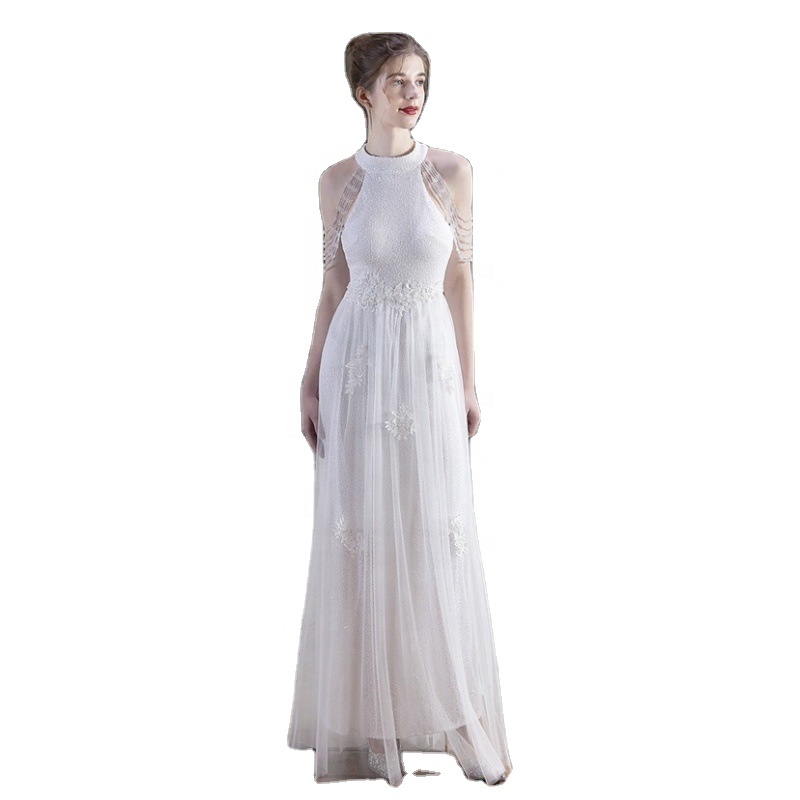 elegant women outfit long Bride wedding car model exhibition dress women  evening dress