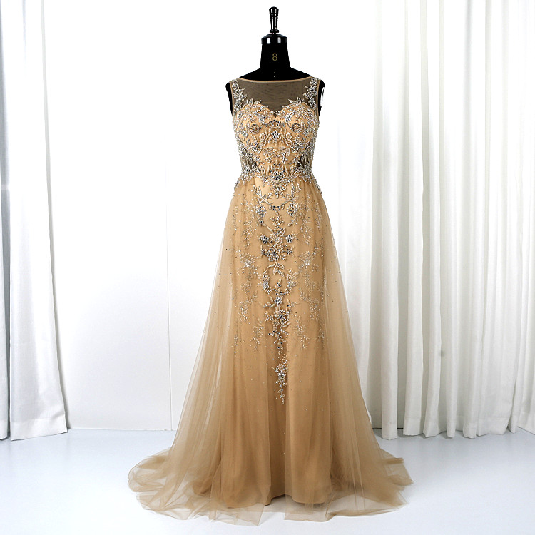New Fashion Tulle Prom Birthday Elegant Evening Dress Sleeveless Evening Maxi Dresses