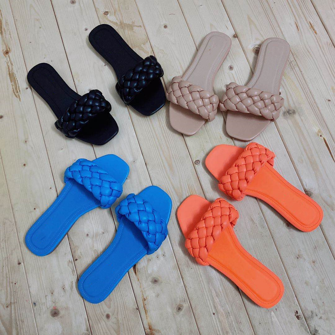 2021 new arrivals Sponge woven slippers summer wom