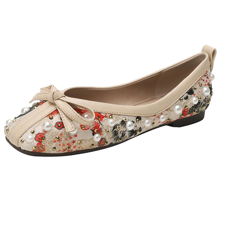 2021 spring new bean shoes versatile shallow mouth