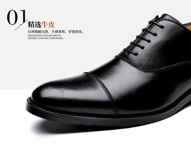 Dropshipping big size genuine leather dress shoes 