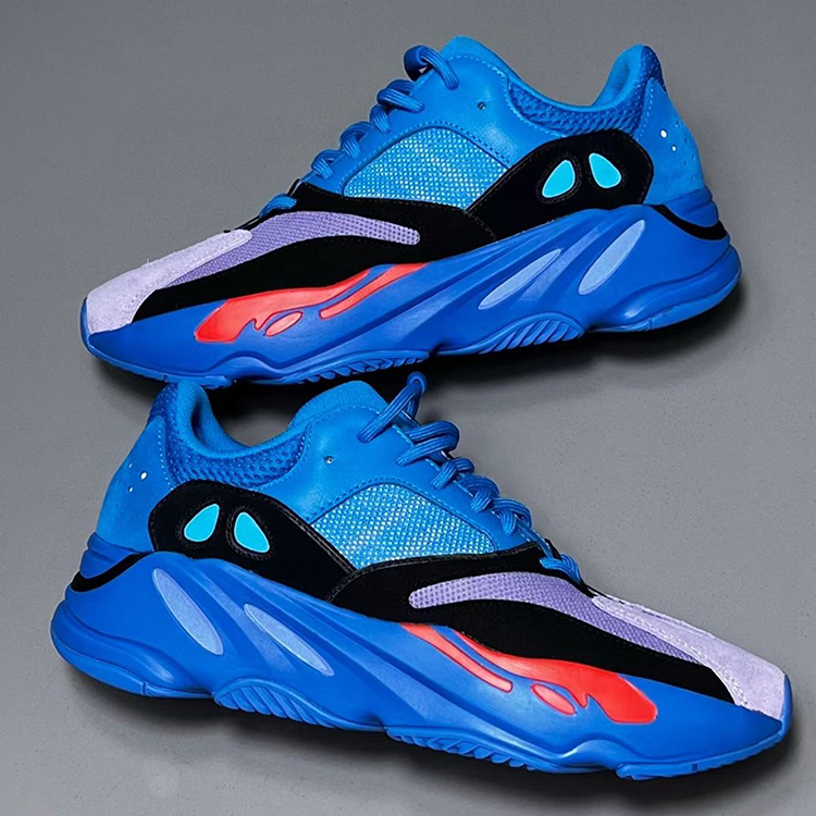 2022 Hi-Res Blue Original Arrival Designer Top Quality Reflective Breathable Yellow Yeezy 700 V3 Wal