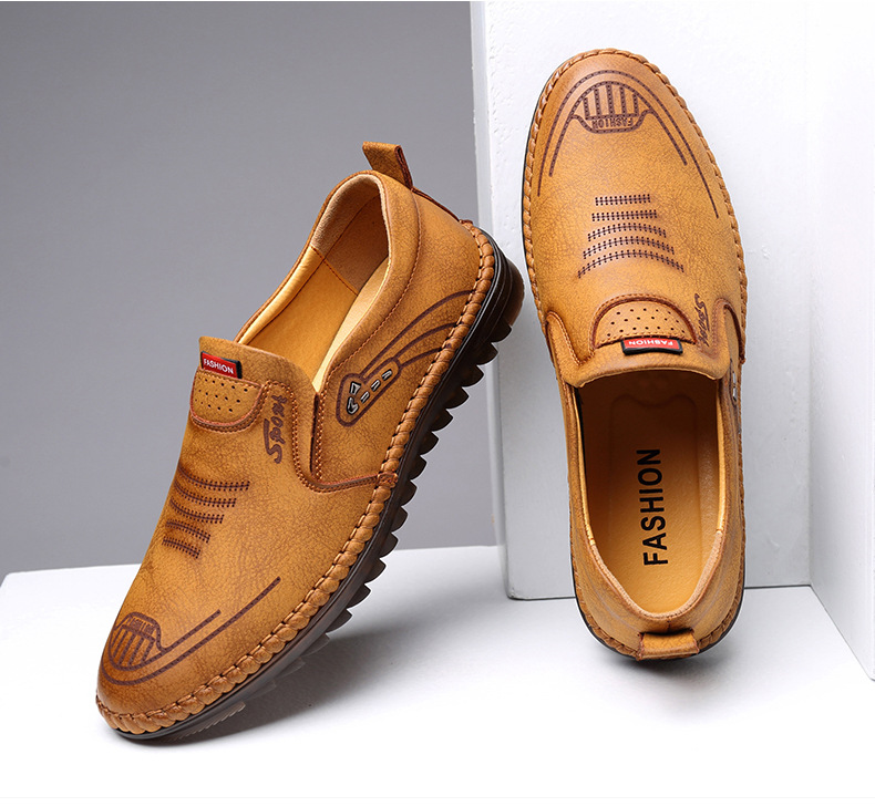 2022 New fashion branded shoes men Genuine Leather