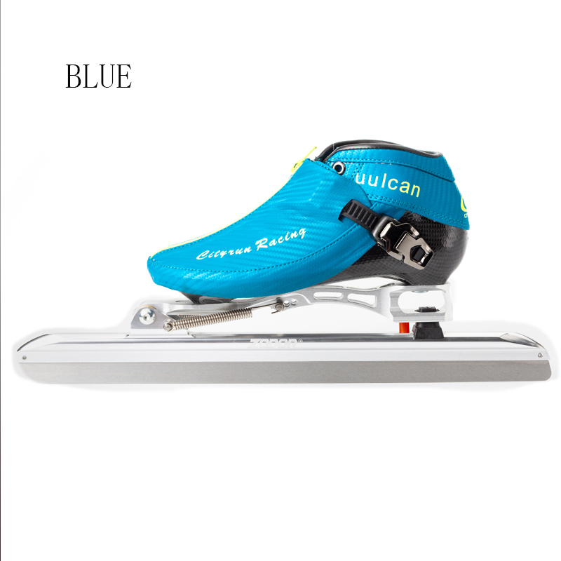Professional Carbon Fiber Colorful Blade Ice Fancy  Short Track  Skate Shoes  For Play