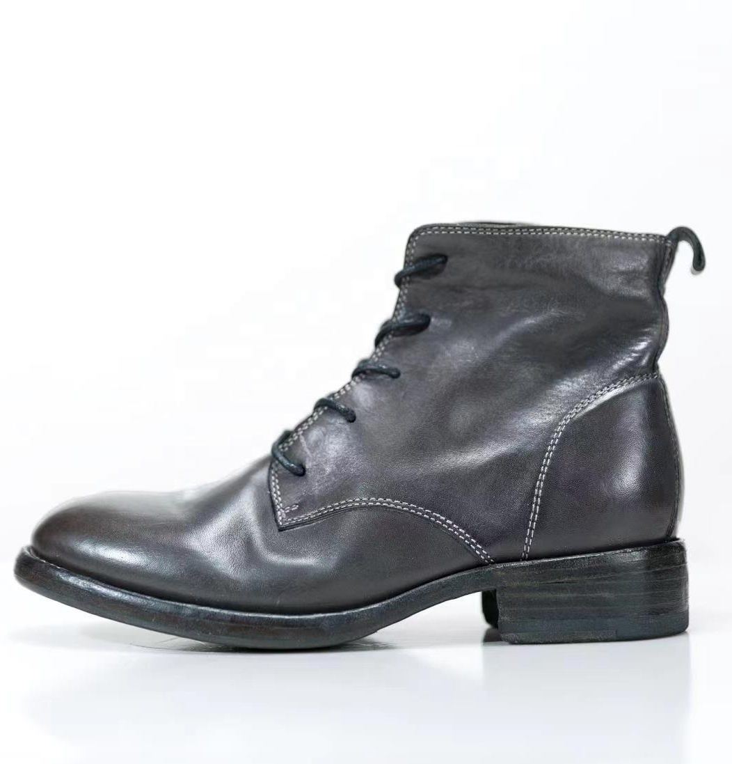 genuine black leather casual ankle boots womens oxford leather sole shoes