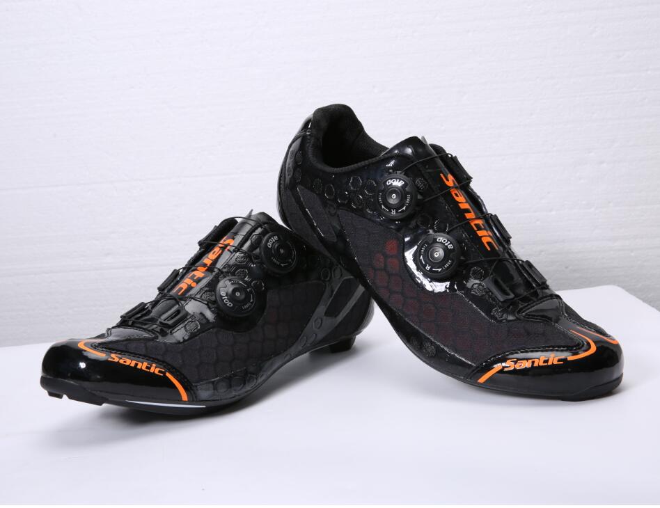 SANTIC Men's Cycling Professional Road Bike Shoes Carbon Fiber Breathable Shoes