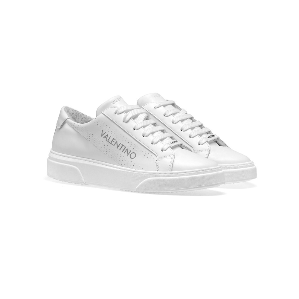 Original Valentino Shoes | Minimal Elegant and Sophisticated Design Lace Up Men Sneaker in White Hid