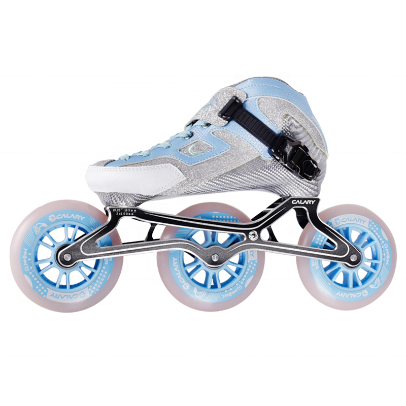 Manufacture Wholesale price big 3 wheel speed skate shoes carbon fiber ice skates for all