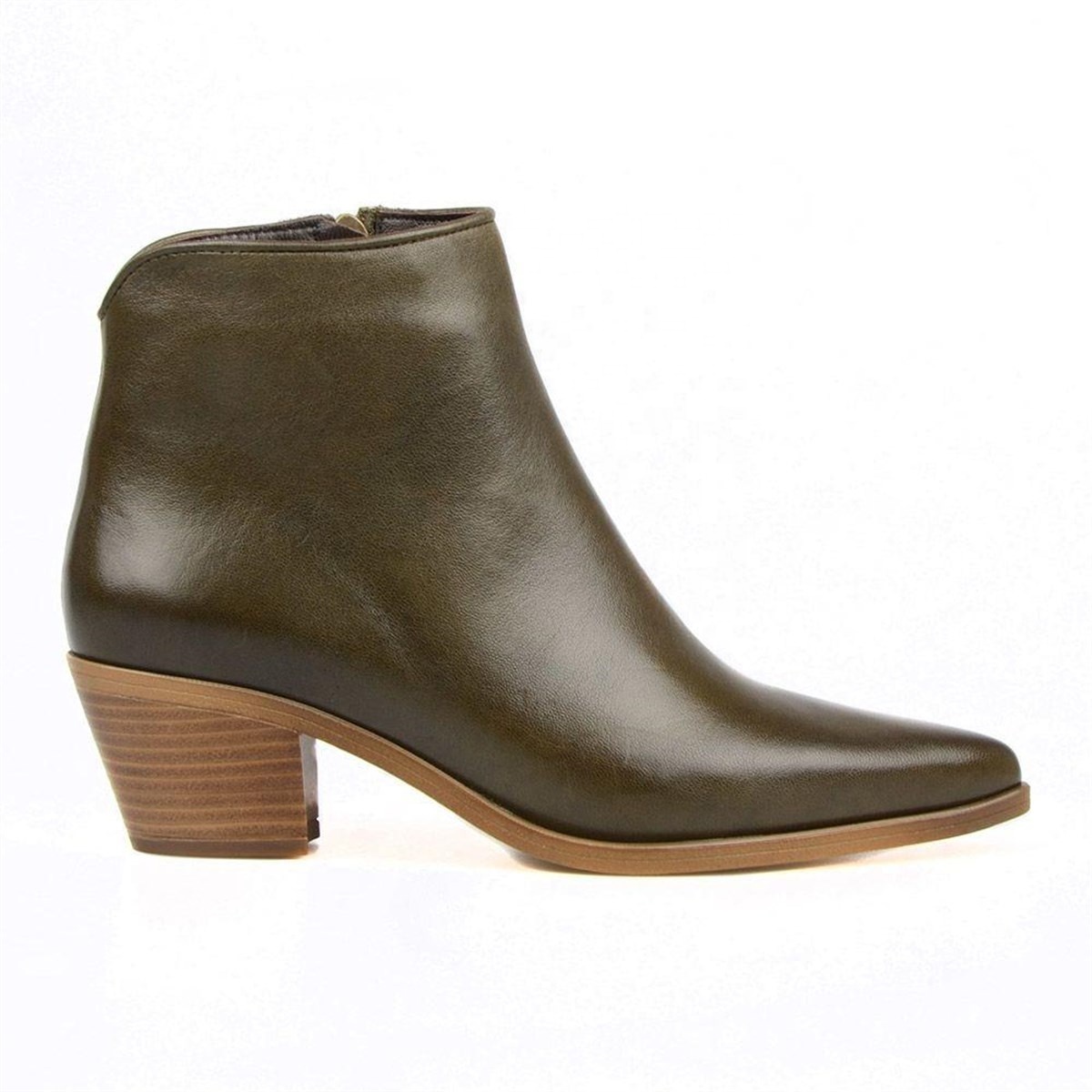 FootCourt Women Ankle Boots With Zipper Genuine Le