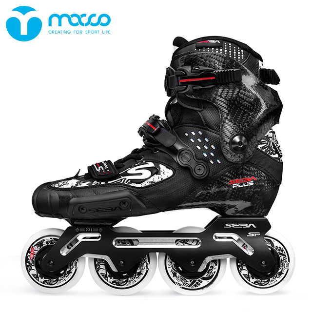 macco/seba best quality professional freestyle slalom inline skates carbon fiber cuff Chassis rocker
