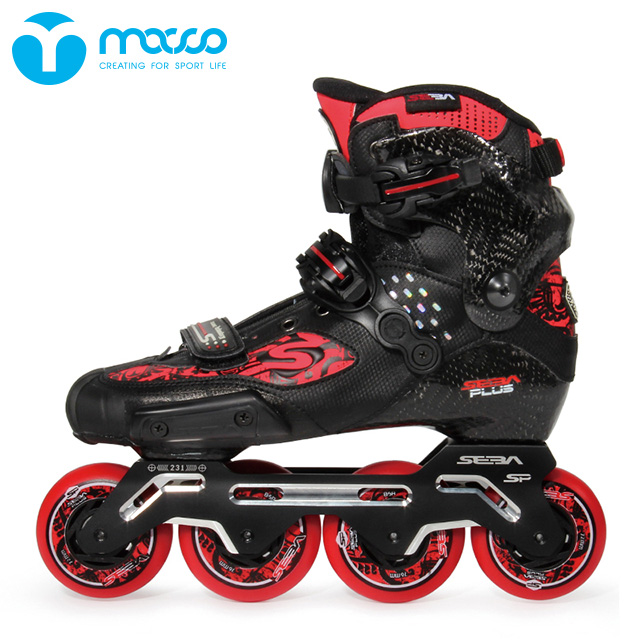 macco/seba best quality professional freestyle slalom inline skates carbon fiber cuff Chassis rocker