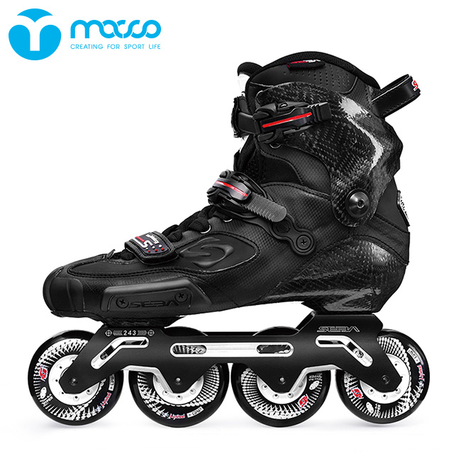 macco/seba top quality professional freestyle slalom inline skates FSK carbon fiber rockered frame b