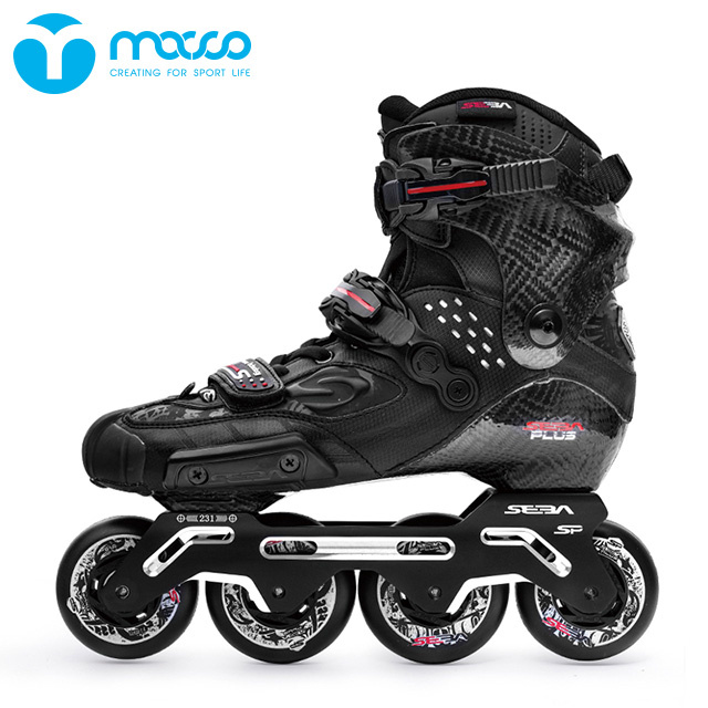 macco/seba best quality professional freestyle slalom inline skates carbon fiber cuff Chassis rocker