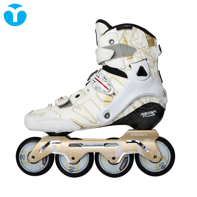 MACCO flat fancy roller skates adult roller skates SEBA graffiti white gold roller skates TRIX Saint