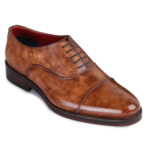 hand-painted Full Grain Genuine Leather flat bottom High-end custom men's invisible inner elevator s