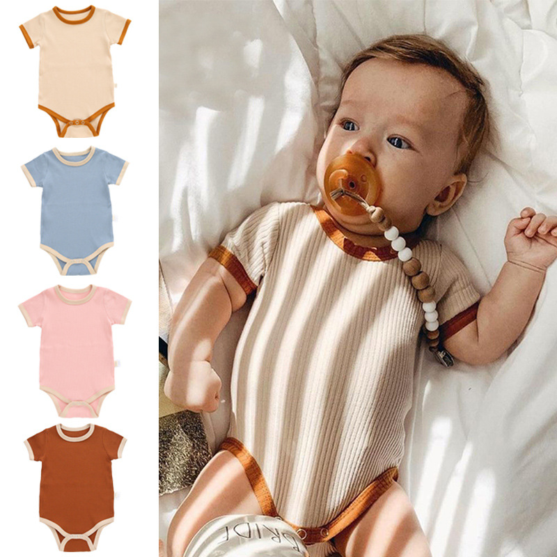 Summer new baby triangle bag fart clothes cotton t