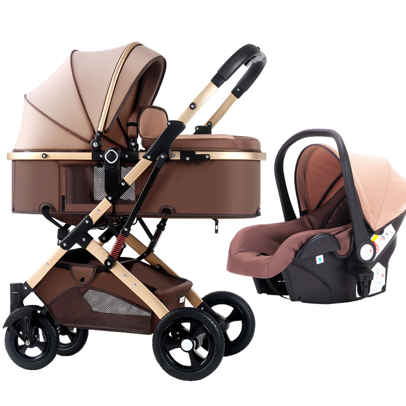 High Quality Baby Stroller 3 In 1 Baby Pram Travel System Baby Carrier Adjustable