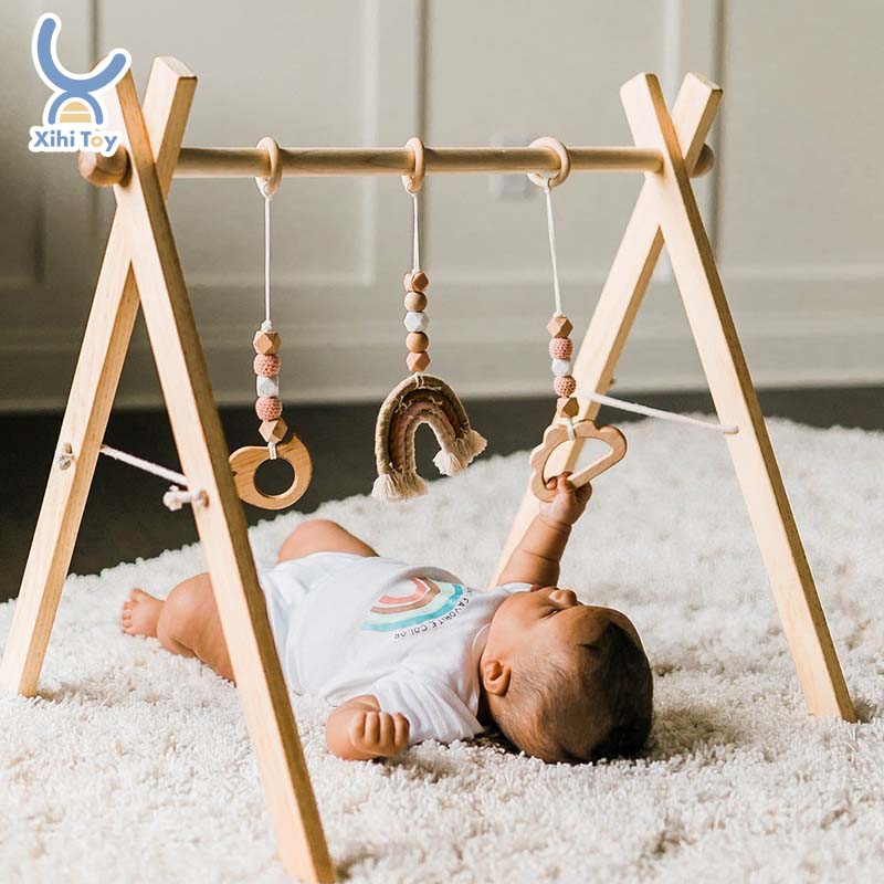 XIHI Foldable Baby Wooden Play Gym Frame Activity 
