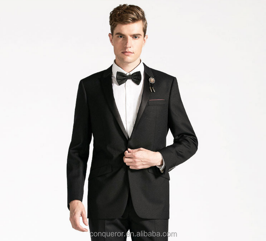 black coat pant men wedding tuxedo suits