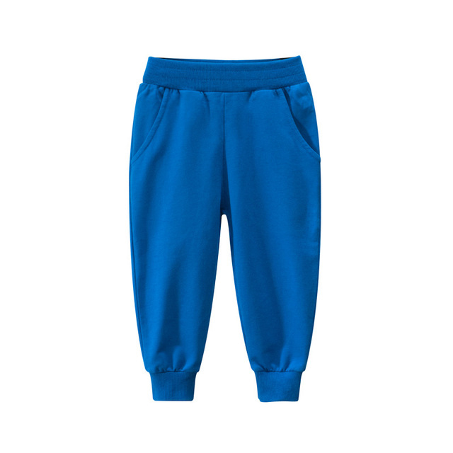 Custom Logo Kids Pants Boys Solid Long Pants Girls