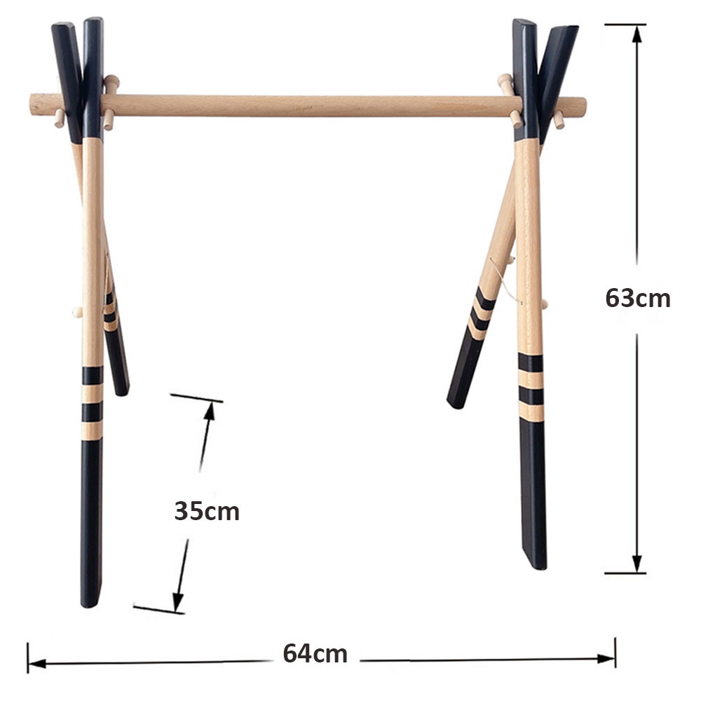 New design solid wood baby play gym toys with hang