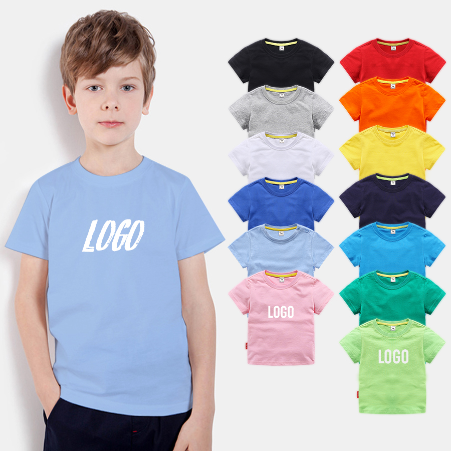 Custom Blank Children's boys round neck tshirts Su