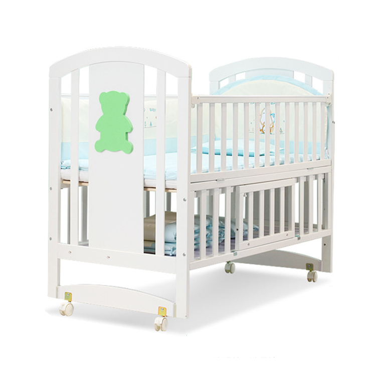 made in China factory European style white cot bab