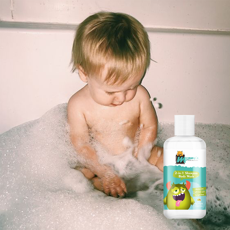 OEM private labels 250ml 2in1 baby shower gel body