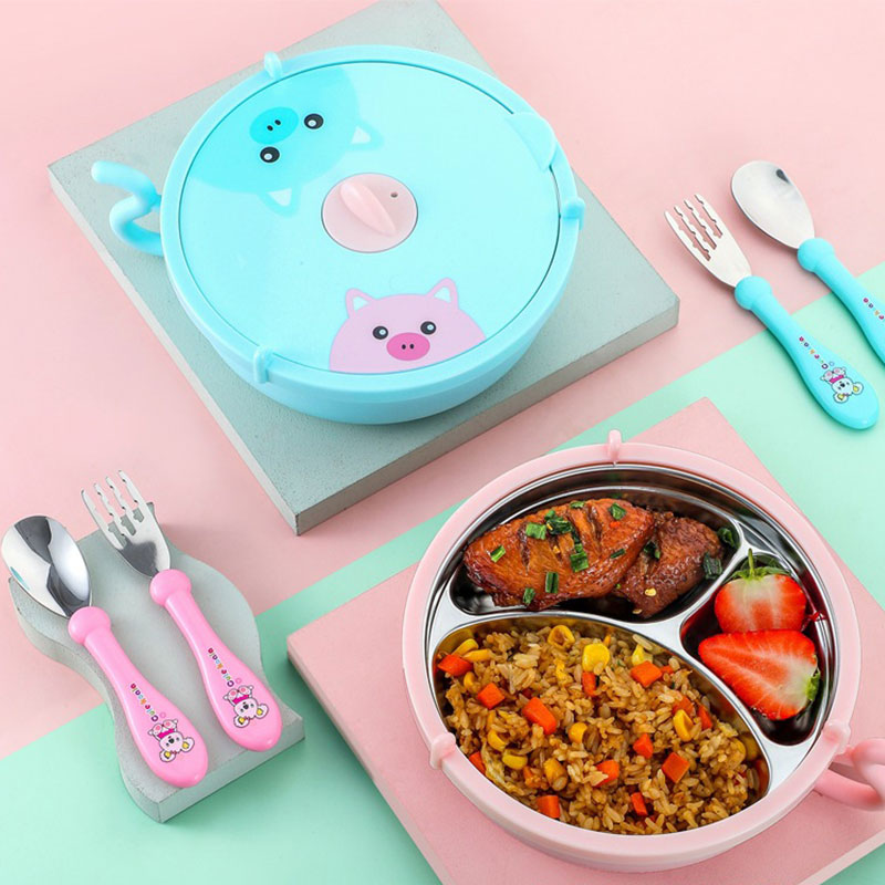 children tableware set Cartoon Design Food Contain