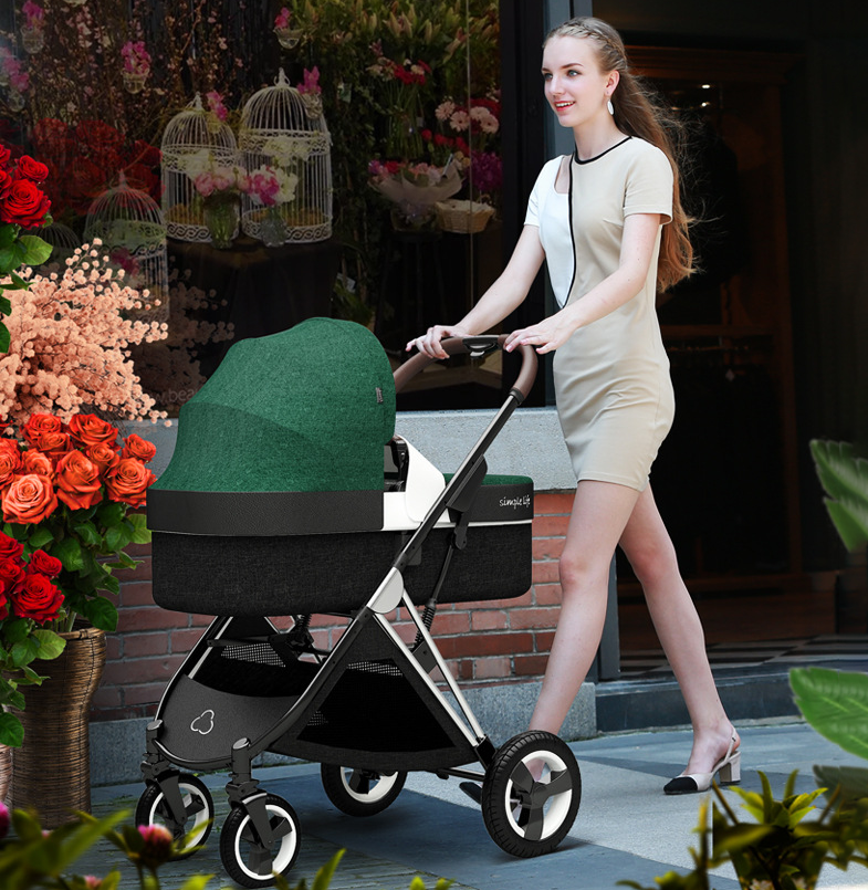Stroller Baby 3 in 1 Light, fold, Two-way, High-view Baby Pram Newborn Gift Product Babies