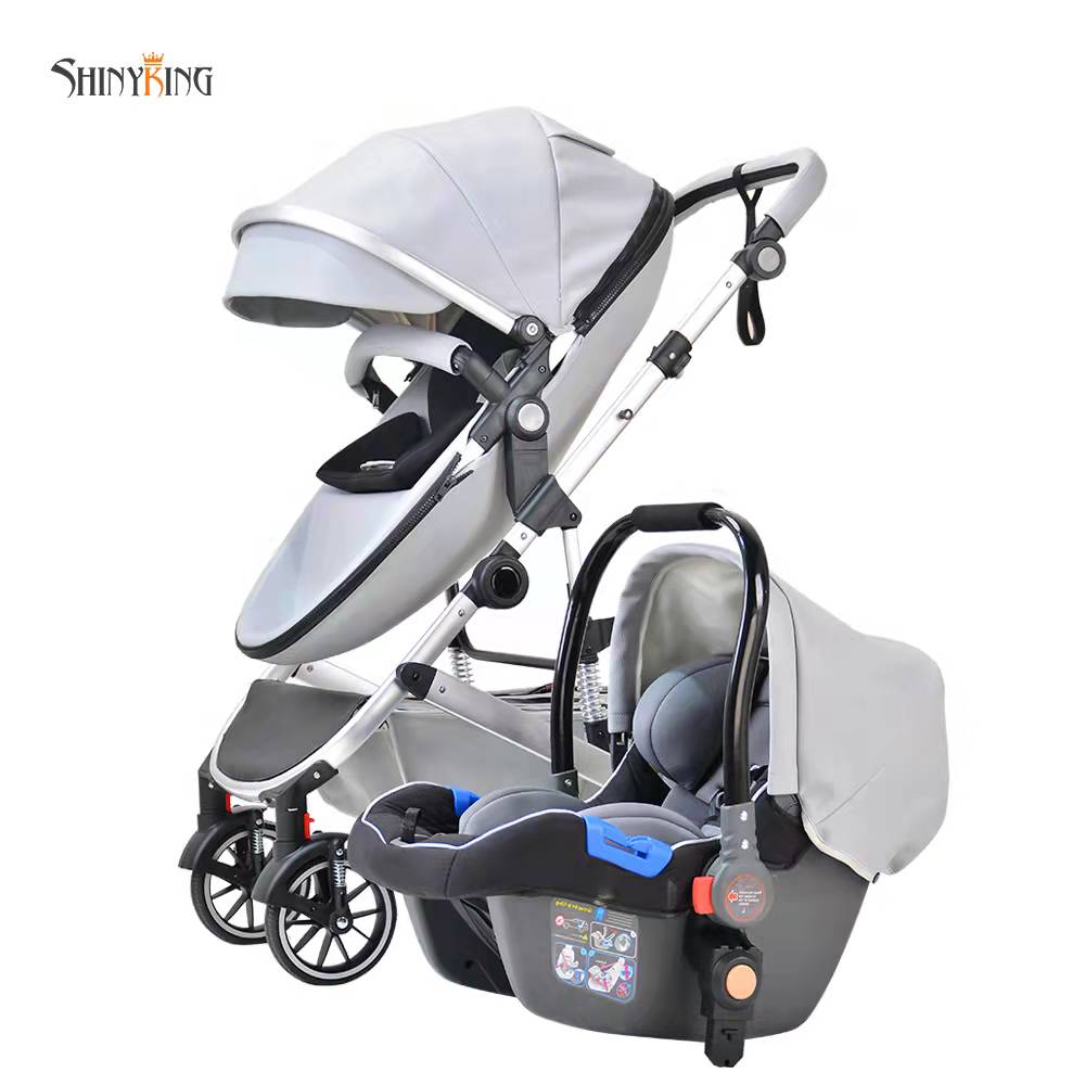 2022 Luxury High landscape stroller egg shape baby carriage high view 3 in 1 baby strollers walkers