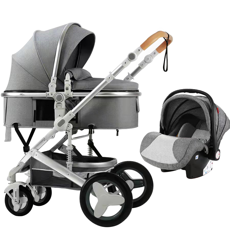 best selling quality hot mom luxury Baby babi jogger newborn Stroller 3 in 1 pram foldable 3 pieces 