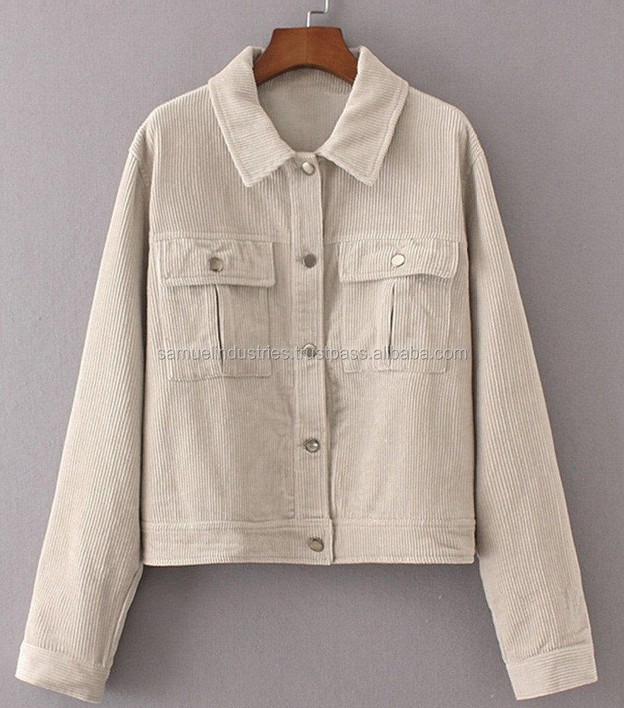 Flap Pocket Jacket Women Flap Chest Pocket Bomber 