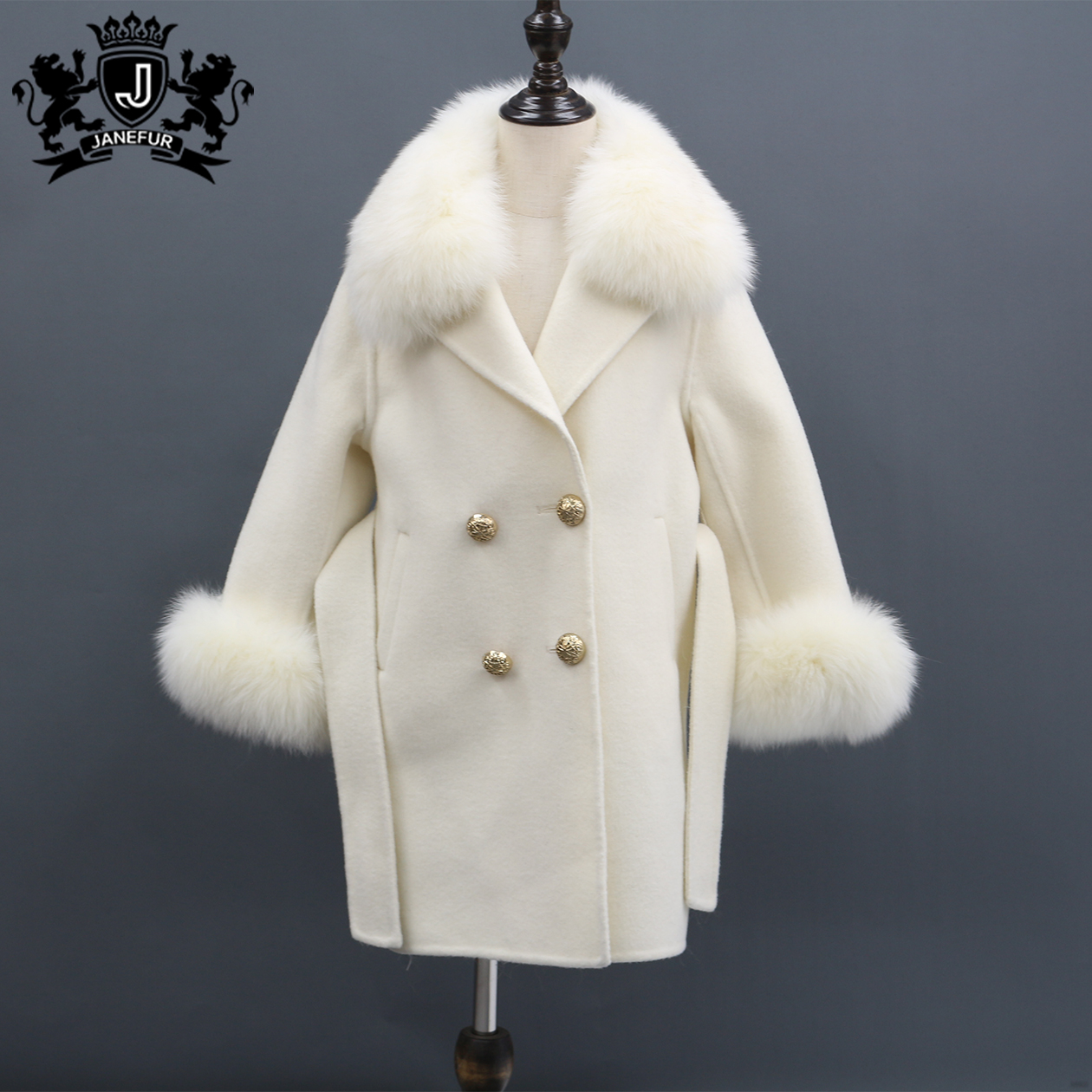 Janefur Winter Warm Kid's Cashmere Coat Parent-Chi