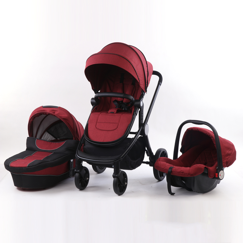 Baby stroller Two way sitting and lying portable folding high landscape newborn 3 in 1 baby stroller