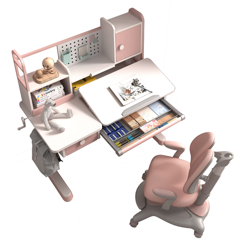 Height Adjustable Children Study Desk Chair Set Sc