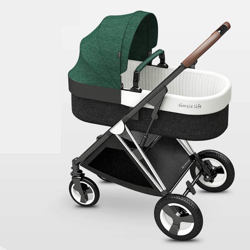 High view baby stroller can sit or lie down two-way shock absorbent portable folding baby stroller