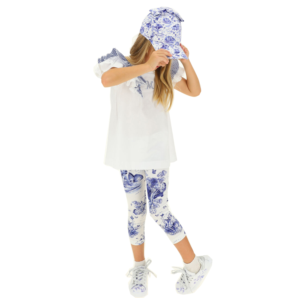 Fashion children clothes printing girls pants elas