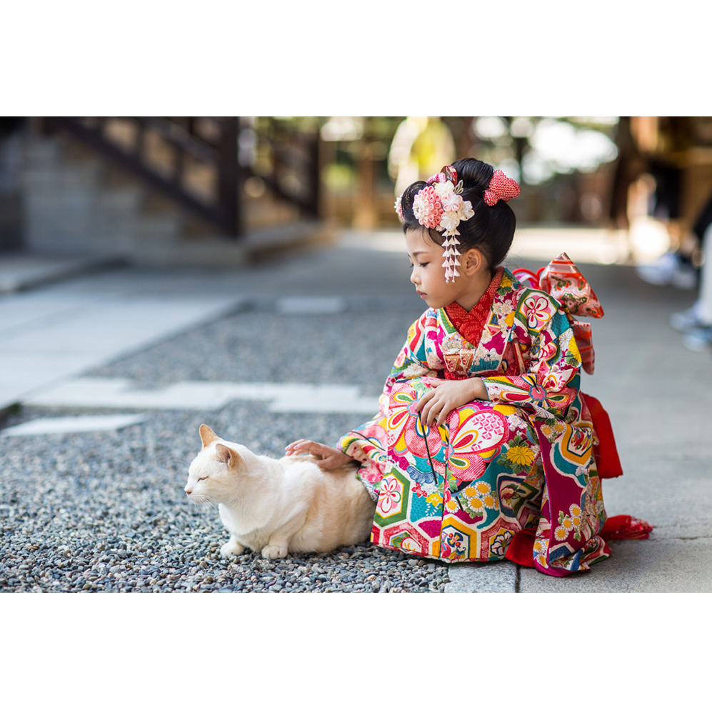 Japanese-made 100% Silk Fabric Custom Printed Real Silk Baby Kimono