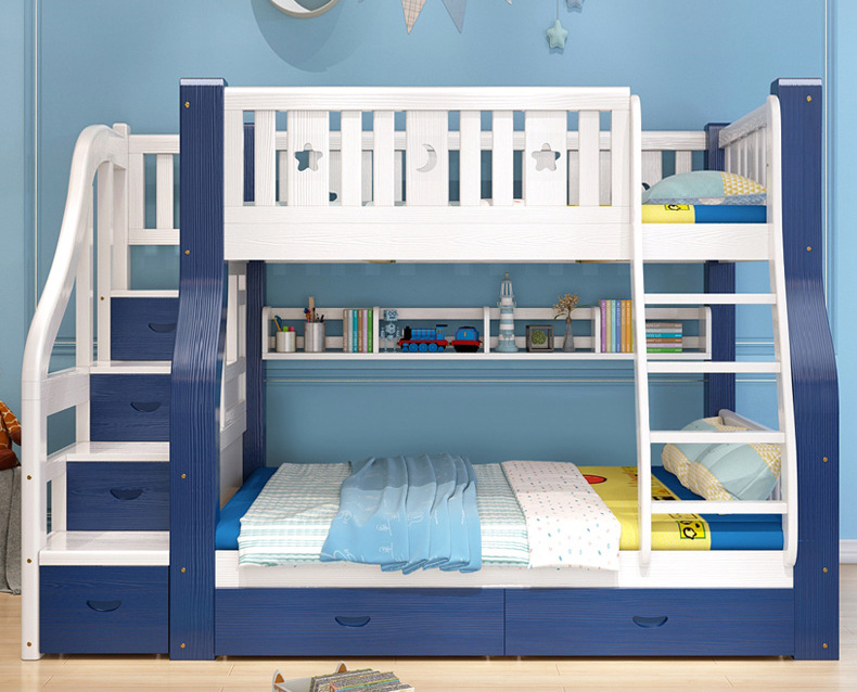 AJJ DX-131 All solid wood high and low bunk  multifunctional children's bed and bunk bed