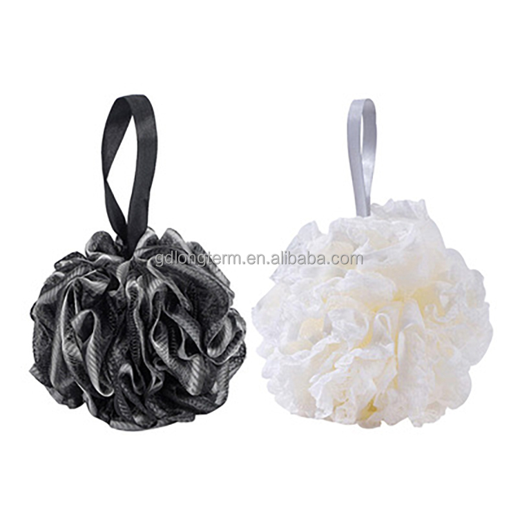 Black Colors Bath Sponge Shower Mesh Exfoliating S