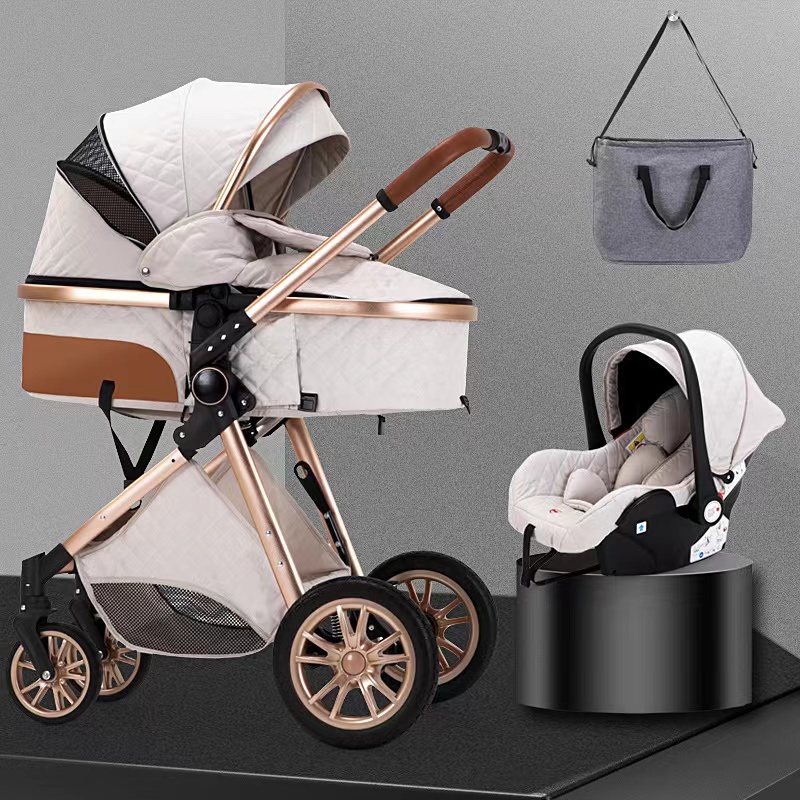 Baby Stroller for Newborn and Toddler Convertible Bassinet Stroller Compact Single Baby Carriage Tod