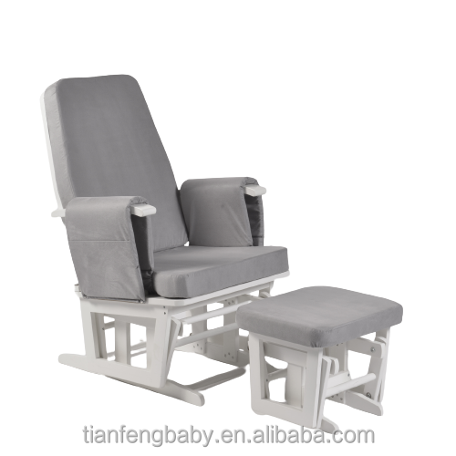 Indoor UK Popular Mother Caring Baby Bestselling Breastfeeding Glider Chair with Stool