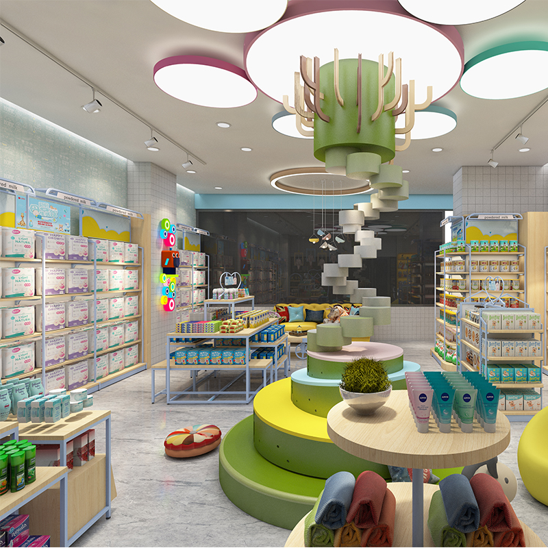 Fancy Baby Shop Design Decoration Baby Store Display Shelf for Maternal and Infant Supplies