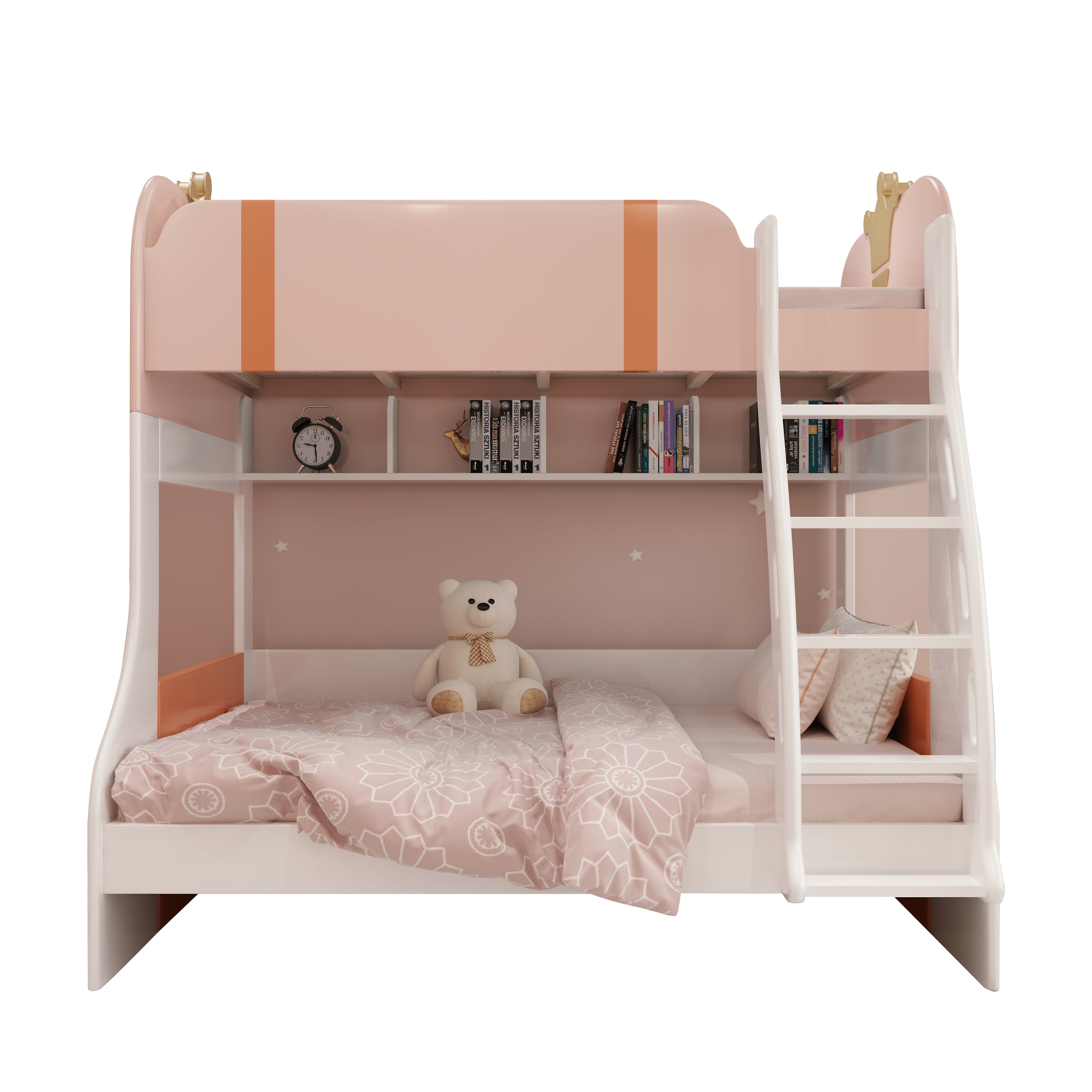 2022  Popular Multifunctional solid wood double princess bed mother and child bed double bunk bed ca