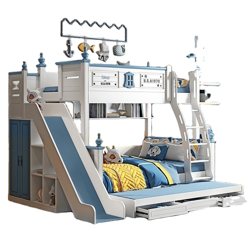 boys mother bed slide up and down the American mother and child bed teen high and low bunk Children'