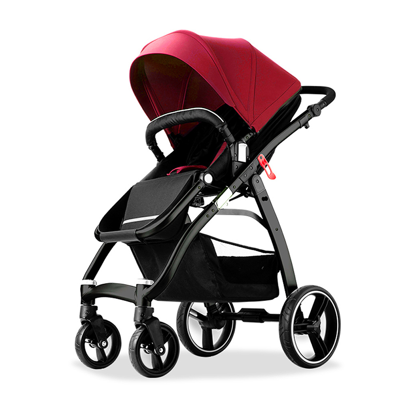 Factory Wholesale Leather Kids Pram Strollers Walkers Carriage Baby Light And Safe Foldable Baby Str