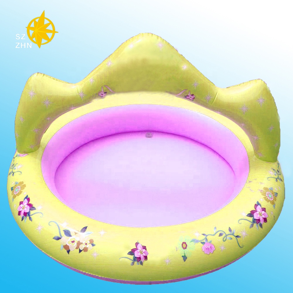 custom fairy tale crown spa inflatable baby bathtub pool
