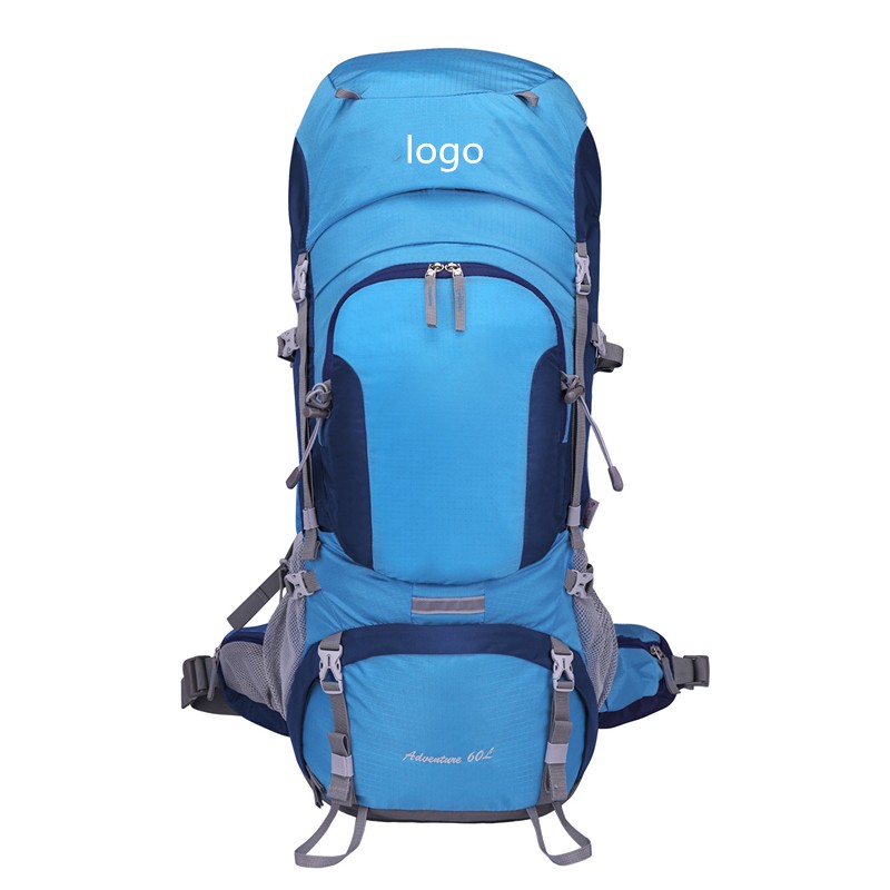 Woqi Mountaintop bag,60+10L Hiking outdoor camping Mountaineering Backpack bag with Rain Cover