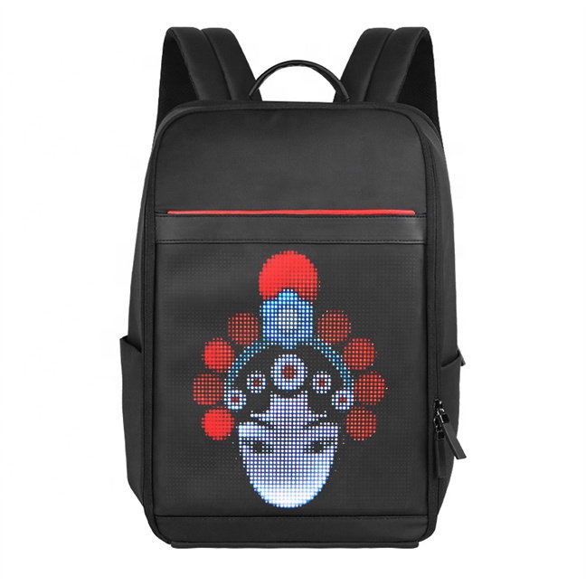 2022 Portable Waterproof Dynamic Flexible Red Smart Digital Led Backpack Bag For Valentines Adult Gi